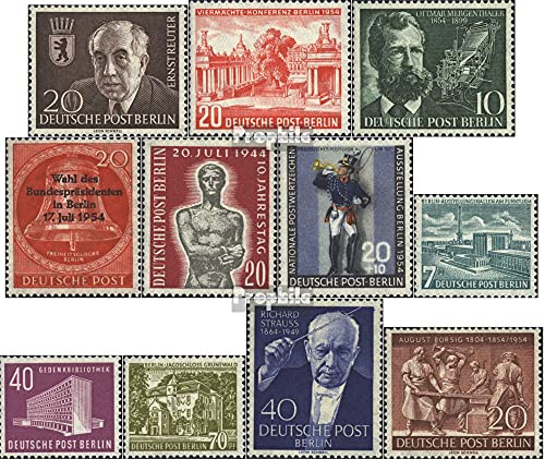 Prophila Collection Berlin (West) 115-125 (kompl.Ausg.) Jahrgang 1954 komplett postfrisch ** MNH 1954 Reuter, Ansichten, Glocke u.a. (Briefmarken für Sammler) von Prophila Collection