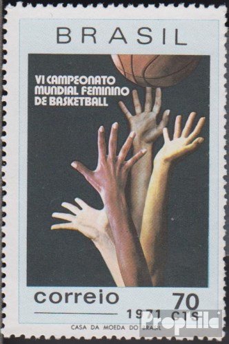 Prophila Collection Brasilien 1282 (kompl.Ausg.) ungebraucht 1971 WM Basketball der Damen (Briefmarken für Sammler) Ballspiele ohne Fußball (Basketball/Handball/Baseball …) von Prophila Collection