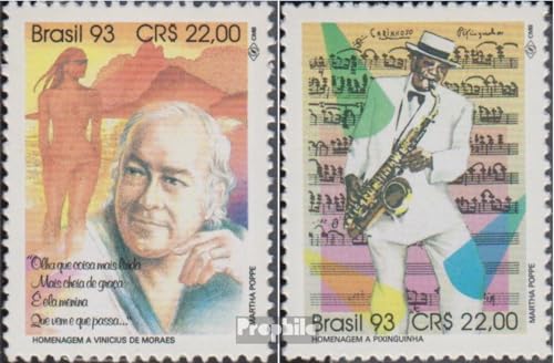 Prophila Collection Brasilien 2550-2551 (kompl.Ausg.) postfrisch ** MNH 1993 Komponisten (Briefmarken für Sammler) Musik/Tanz von Prophila Collection
