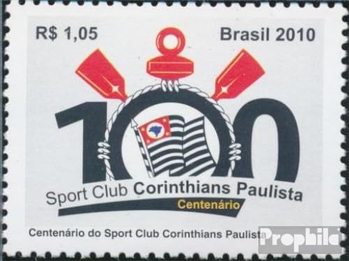 Prophila Collection Brasilien 3831 (kompl.Ausg.) postfrisch ** MNH 2010 100 Jahre Fußballverein (Briefmarken für Sammler) Fußball von Prophila Collection