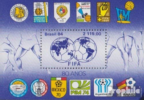 Prophila Collection Brasilien Block65 (kompl.Ausg.) postfrisch ** MNH 1984 Fußballverband (Briefmarken für Sammler) Fußball von Prophila Collection