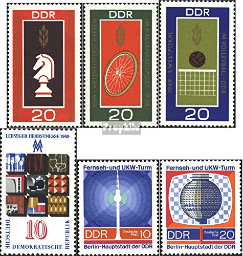 Prophila Collection DDR 1491-1493,1494,1509-1510 (kompl.Ausg.) gestempelt 1969 Sport, Leipzig, Fernsehturm (Briefmarken für Sammler) Schach von Prophila Collection