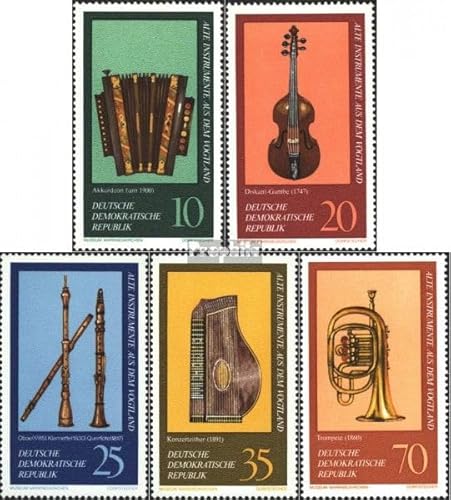 Prophila Collection DDR 2224-2228 (kompl.Ausgabe) gestempelt 1977 Musikinstrumente (Briefmarken für Sammler) Musik/Tanz von Prophila Collection