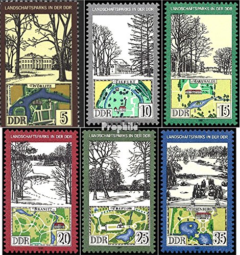 Prophila Collection DDR 2611-2616 (kompl.Ausgabe) postfrisch ** MNH 1981 Landschaftsparks (Briefmarken für Sammler) Landschaften von Prophila Collection