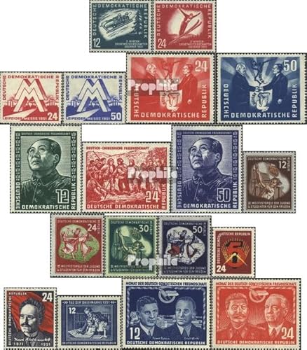 Prophila Collection DDR 280-297 (kompl.Ausg.) Jahrgang 1951 komplett gestempelt 1951 Sport, Freundschaft, Liebknecht u.a (Briefmarken für Sammler) von Prophila Collection