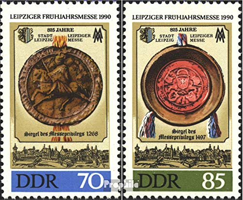 Prophila Collection DDR 3316-3317 (kompl.Ausgabe) postfrisch ** MNH 1990 Messe (Briefmarken für Sammler) von Prophila Collection