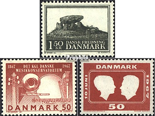 Prophila Collection Dänemark 448,449x,455 (kompl.Ausg.) postfrisch ** MNH 1966 Hünengrab, Musik, Zoll (Briefmarken für Sammler) Musik/Tanz von Prophila Collection