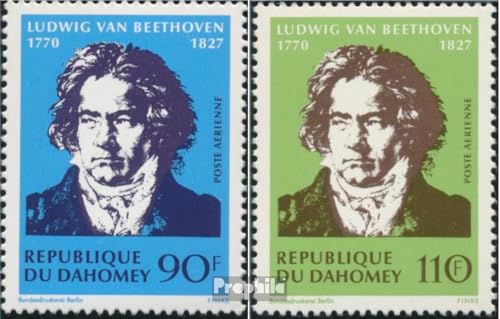 Prophila Collection Dahomey 437-438 (kompl.Ausg.) postfrisch ** MNH 1970 Ludwig von Beethoven (Briefmarken für Sammler) Musik/Tanz von Prophila Collection