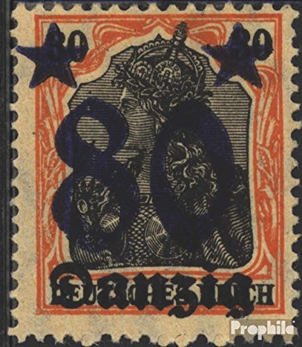 Prophila Collection Danzig 20 geprüft gestempelt 1920 Germania-Aufdruck (Briefmarken für Sammler) von Prophila Collection