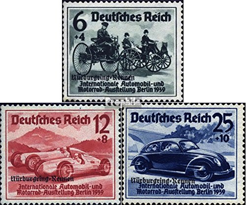 Prophila Collection Deutsches Reich 695-697 (kompl.Ausg.) mit Falz 1939 Nürburgring (Briefmarken für Sammler) Autos/Straßenverkehr von Prophila Collection