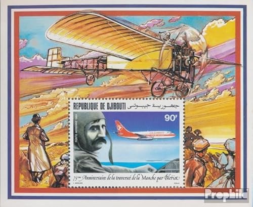 Prophila Collection Dschibuti Block102A postfrisch ** MNH 1984 Überfliegung des Ärmelkanals (Briefmarken für Sammler) Flugzeuge/Ballons/Zeppeline/Luftfahrt von Prophila Collection