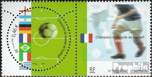 Prophila Collection Frankreich 3620-3621 Paar (kompl.Ausg.) postfrisch ** MNH 2002 Fußballweltmeister (Briefmarken für Sammler) Fußball von Prophila Collection