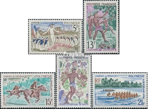 Prophila Collection Französisch Polynesien 68-72 (kompl.Ausg.) postfrisch ** MNH 1967 Juli Feste (Briefmarken für Sammler) Pferde/Zebras von Prophila Collection