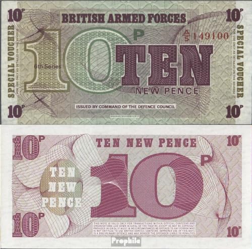 Prophila Collection Geldschein Großbritannien Pick-Nr: M48 bankfrisch 1972 10 New Pence (Banknoten für Sammler - kein Zahlungsmittel) von Prophila Collection