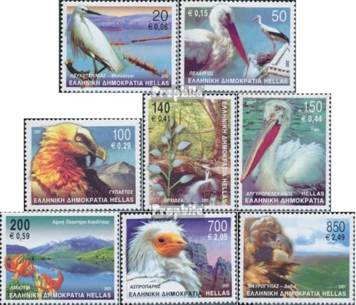 Prophila Collection Griechenland 2071-2078 (kompl.Ausg.) postfrisch ** MNH 2001 Fauna & Flora (Briefmarken für Sammler) Vögel von Prophila Collection