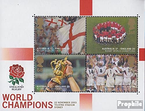 Prophila Collection Großbritannien Block17 (kompl.Ausg.) postfrisch ** MNH 2003 Rugby (Briefmarken für Sammler) Ballspiele ohne Fußball (Basketball/Handball/Baseball …) von Prophila Collection