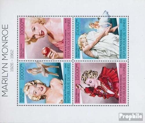 Prophila Collection Guinea 10227-10230 Kleinbogen (kompl. Ausgabe) postfrisch ** MNH 2014 Marilyn Monroe (Briefmarken für Sammler) Prominente/Film/Theater/Radio von Prophila Collection