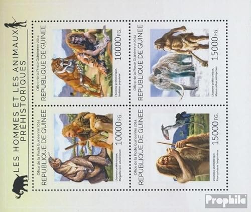 Prophila Collection Guinea 10612-10615 Kleinbogen (kompl. Ausgabe) postfrisch ** MNH 2014 Vorgeschichtliche Menschen (Briefmarken für Sammler) Sonstige Säugetiere (Affen/Dinos/Elephanten …) von Prophila Collection