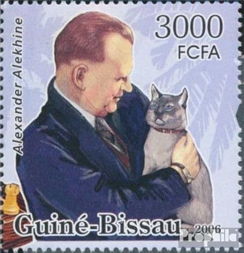 Prophila Collection Guinea-Bissau 3458 (kompl. Ausgabe) postfrisch ** MNH 2006 Schachmeister (Briefmarken für Sammler) Schach von Prophila Collection