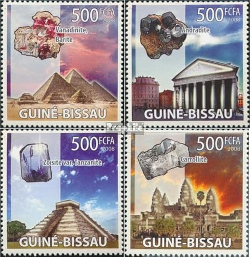 Prophila Collection Guinea-Bissau 3869-3872 (kompl. Ausgabe) postfrisch ** MNH 2008 Antike Ruinen, Mineralien (Briefmarken für Sammler) Mineralien/Fossilien/Schmuck/Uhren von Prophila Collection