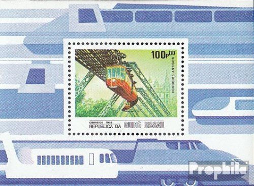 Prophila Collection Guinea-Bissau Block262 (kompl.Ausg.) postfrisch ** MNH 1984 Eisenbahn (Briefmarken für Sammler) Eisenbahn/Seilbahn von Prophila Collection