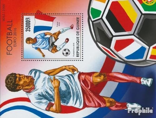 Prophila Collection Guinea Block 2577 (kompl. Ausgabe) postfrisch ** MNH 2015 Fußball-EM 2016 (Briefmarken für Sammler) Fußball von Prophila Collection