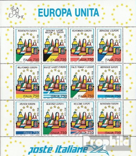 Prophila Collection Italien 2254-2265 Kleinbogen (kompl.Ausg.) postfrisch ** MNH 1993 Vereintes Europa (Briefmarken für Sammler) von Prophila Collection