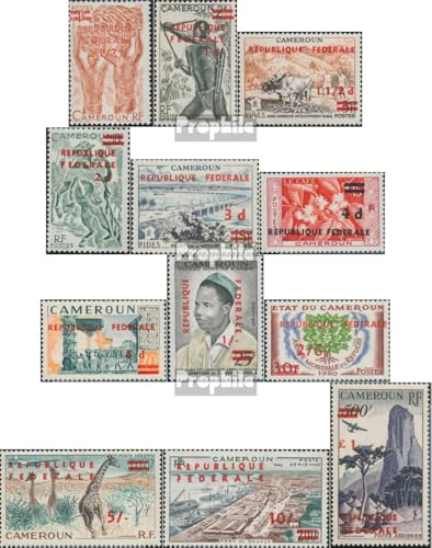 Prophila Collection Kamerun 332-343II (kompl.Ausg.) postfrisch ** MNH 1961 Westkamerunausgabe (Briefmarken für Sammler) Sonstige Säugetiere (Affen/Dinos/Elephanten …) von Prophila Collection