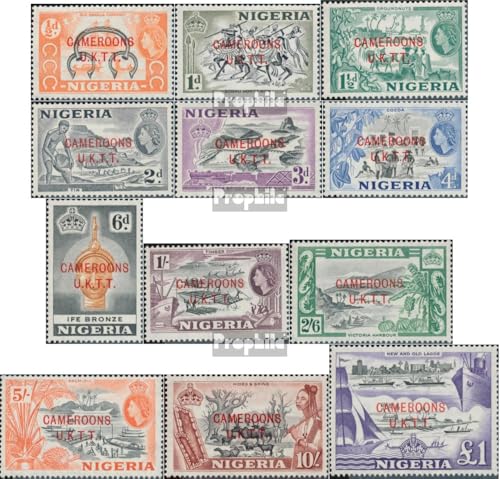 Prophila Collection Kamerun - Brit. Treuhand 1-12 (kompl.Ausg.) postfrisch ** MNH 1960 Nigeria mit Aufdruck (Briefmarken für Sammler) Seefahrt/Schiffe von Prophila Collection