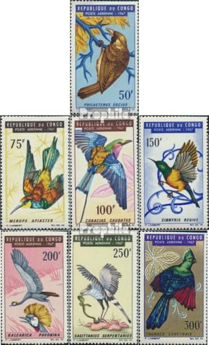 Prophila Collection Kongo (Brazzaville) 116-122 (kompl.Ausg.) 1967 Vögel (Briefmarken für Sammler) Vögel von Prophila Collection