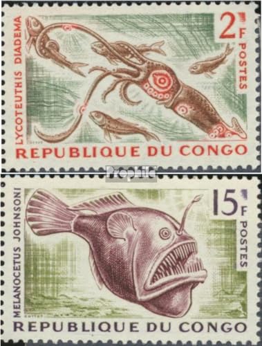 Prophila Collection Kongo (Brazzaville) 57-58 (kompl.Ausg.) 1964 Tiere der Tiefsee (Briefmarken für Sammler) Wassertiere von Prophila Collection