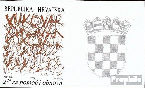 Prophila Collection Kroatien Z20B II mit Zierfeld (kompl.Ausg.) gestempelt 1992 Wiederaufbau Vukovar (Briefmarken für Sammler) von Prophila Collection