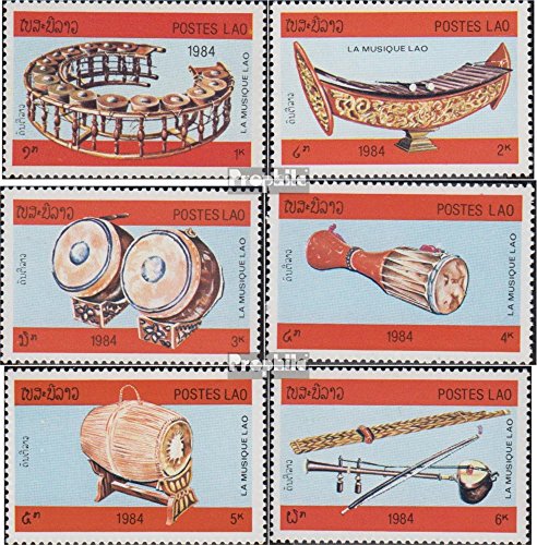 Prophila Collection Laos 718-723 (kompl.Ausg.) postfrisch ** MNH 1984 Musikinstrumente (Briefmarken für Sammler) Musik/Tanz von Prophila Collection