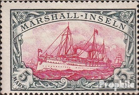 Prophila Collection Marshall-Inseln (Dt. Kol.) 25 mit Falz 1901 Schiff Kaiseryacht Hohenzollern (Briefmarken für Sammler) Seefahrt/Schiffe von Prophila Collection