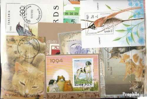 Prophila Collection Motive 100 Verschiedene Tiere Blöcke (Briefmarken für Sammler) Sonstige Säugetiere (Affen/Dinos/Elephanten …) von Prophila Collection