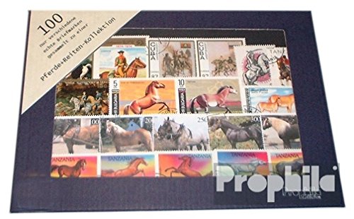 Prophila Collection Motive 100 Verschiedene Pferde und Reiten Marken (Briefmarken für Sammler) Pferde/Zebras von Prophila Collection