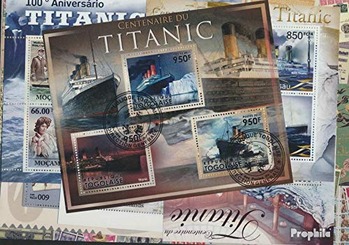 Prophila Collection Motive 25 Verschiedene Titanic Marken (Briefmarken für Sammler) Seefahrt/Schiffe von Prophila Collection