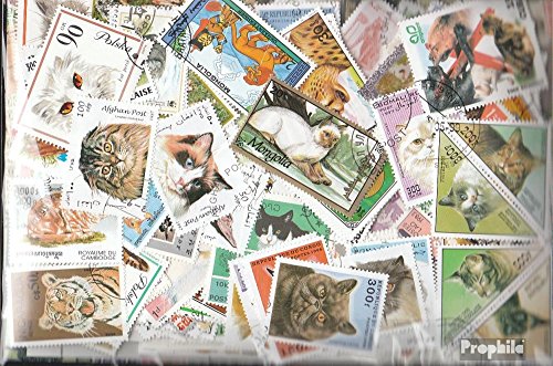 Prophila Collection Motive 500 Verschiedene Marken (Briefmarken für Sammler) Katzen/Raubkatzen (Löwen/Tiger/Leoparden ...) von Prophila Collection