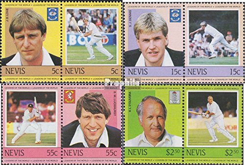 Prophila Collection Nevis 220-227 Paare (kompl.Ausg.) postfrisch ** MNH 1984 Kricketspieler (Briefmarken für Sammler) Ballspiele ohne Fußball (Basketball/Handball/Baseball …) von Prophila Collection