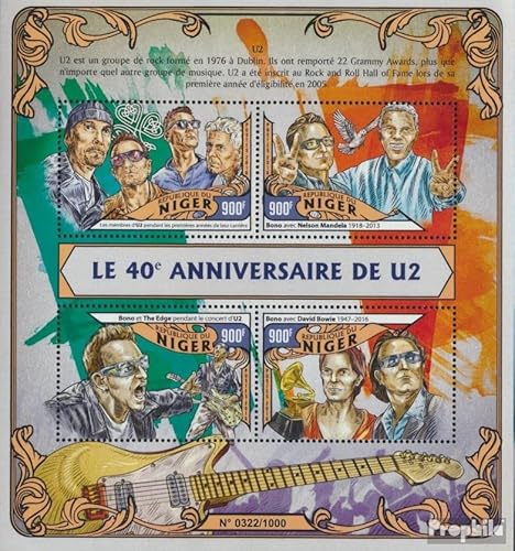 Prophila Collection Niger 4067-4070 Kleinbogen (kompl. Ausg.) postfrisch ** MNH 2016 U2 (Briefmarken für Sammler) Musik/Tanz von Prophila Collection