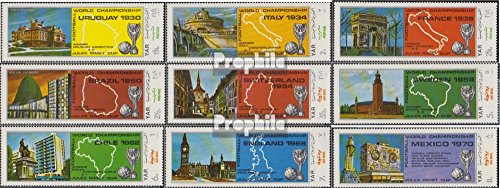 Prophila Collection Nordjemen (Arabische Rep.) 1088-1096 (kompl.Ausg.) postfrisch ** MNH 1970 Fußball-WM 70. Mexiko (Briefmarken für Sammler) Fußball von Prophila Collection