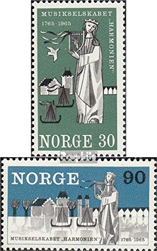 Prophila Collection Norwegen 534-535 (kompl.Ausg.) postfrisch ** MNH 1965 Musikvereinigung Harmonien (Briefmarken für Sammler) Musik/Tanz von Prophila Collection