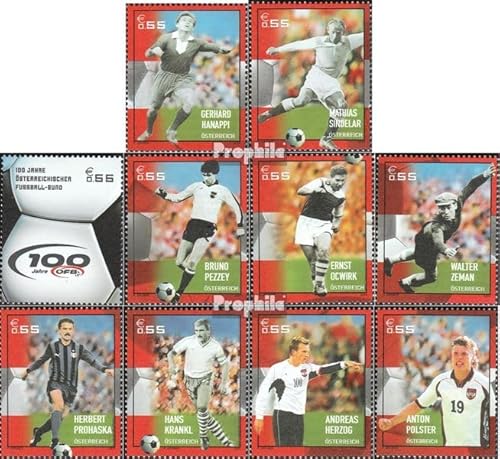 Prophila Collection Österreich 2460-2469 (kompl.Ausg.) gestempelt 2004 Fußball (Briefmarken für Sammler) Fußball von Prophila Collection