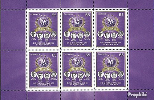 Prophila Collection Österreich 2913Klb Kleinbogen (kompl.Ausg.) postfrisch ** MNH 2011 FK Austria Wien (Briefmarken für Sammler) Fußball von Prophila Collection