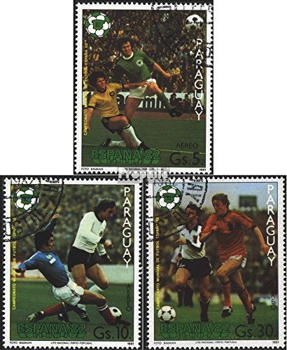 Prophila Collection Paraguay 3432-3434 (kompl.Ausgabe) gestempelt 1981 Fußball-WM 1982 in Spanien (Briefmarken für Sammler) Fußball von Prophila Collection