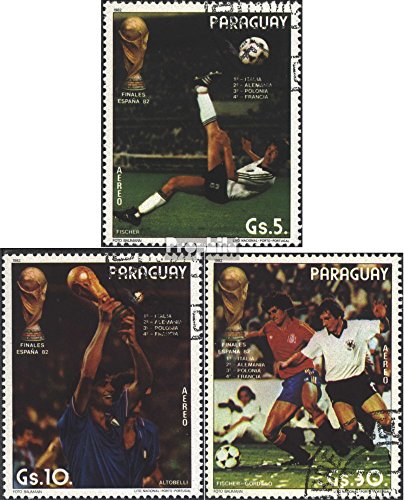 Prophila Collection Paraguay 3560-3562 (kompl.Ausg.) gestempelt 1982 Fußball WM 82, Spanien (Briefmarken für Sammler) Fußball von Prophila Collection