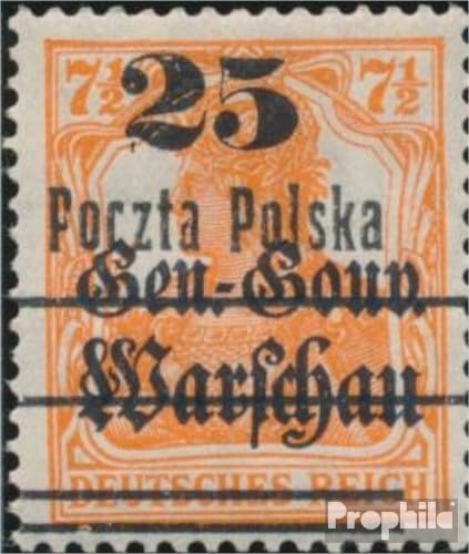 Prophila Collection Polen 16II postfrisch ** MNH 1918 Germania mit Aufdruck (Briefmarken für Sammler) von Prophila Collection