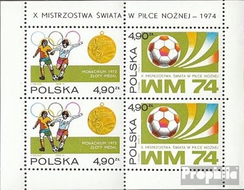 Prophila Collection Polen Block59 (kompl.Ausg.) gestempelt 1974 Fußball-WM (Briefmarken für Sammler) Fußball von Prophila Collection