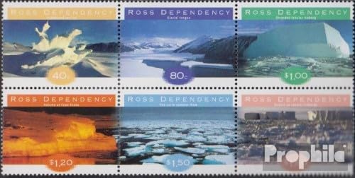 Prophila Collection Ross-Gebiet 54-59 Sechserblock (kompl.Ausg.) Jahrgang 1998 komplett postfrisch ** MNH 1998 Eisformationen (Briefmarken für Sammler) Landschaften von Prophila Collection