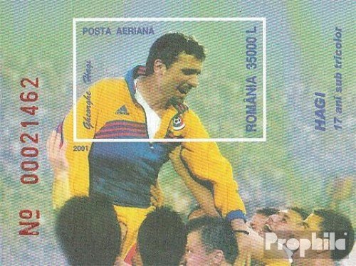 Prophila Collection Rumänien Block317 (kompl.Ausg.) ungebraucht 2001 Georghe Hagi (Briefmarken für Sammler) Fußball von Prophila Collection